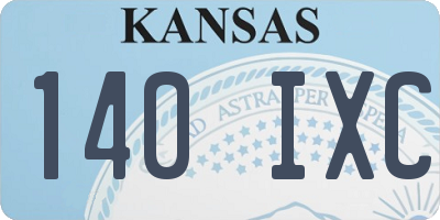 KS license plate 140IXC