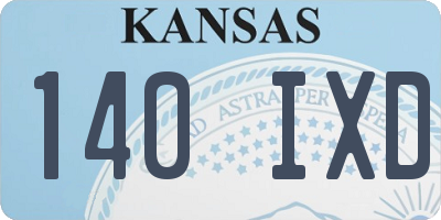 KS license plate 140IXD