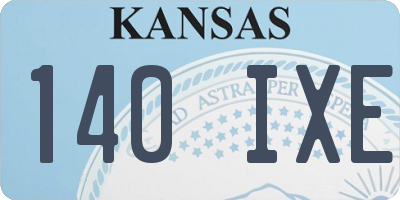 KS license plate 140IXE