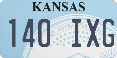 KS license plate 140IXG