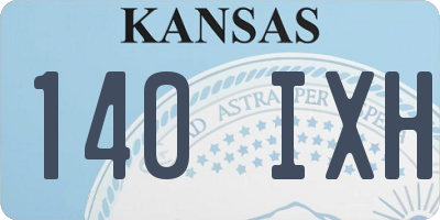 KS license plate 140IXH