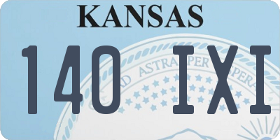 KS license plate 140IXI