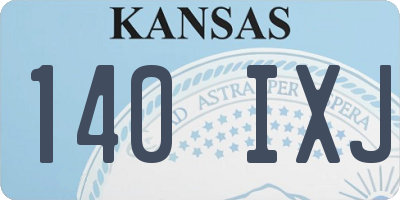 KS license plate 140IXJ