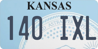 KS license plate 140IXL