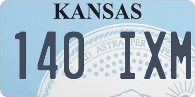 KS license plate 140IXM