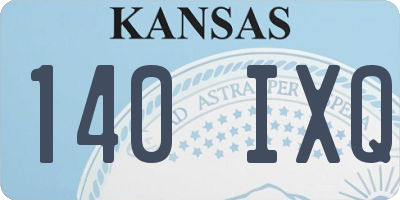 KS license plate 140IXQ