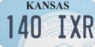 KS license plate 140IXR