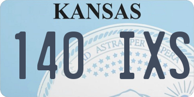 KS license plate 140IXS