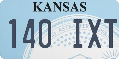 KS license plate 140IXT