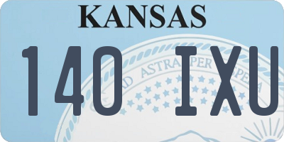 KS license plate 140IXU