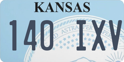 KS license plate 140IXV