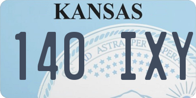 KS license plate 140IXY