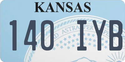 KS license plate 140IYB