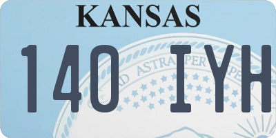 KS license plate 140IYH