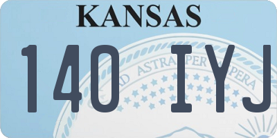 KS license plate 140IYJ