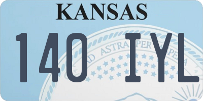 KS license plate 140IYL