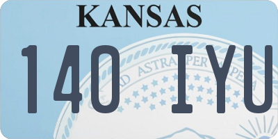 KS license plate 140IYU