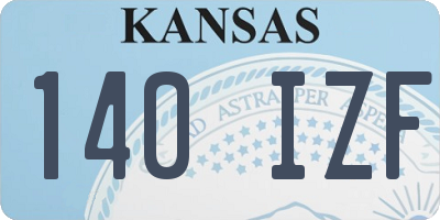 KS license plate 140IZF