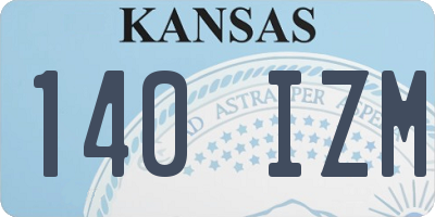 KS license plate 140IZM
