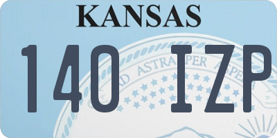 KS license plate 140IZP