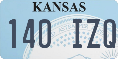 KS license plate 140IZQ
