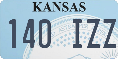 KS license plate 140IZZ