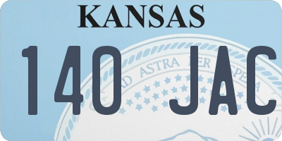 KS license plate 140JAC