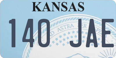 KS license plate 140JAE