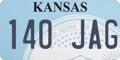 KS license plate 140JAG
