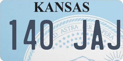 KS license plate 140JAJ