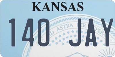KS license plate 140JAY