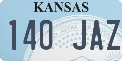 KS license plate 140JAZ