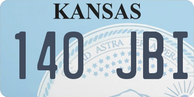 KS license plate 140JBI