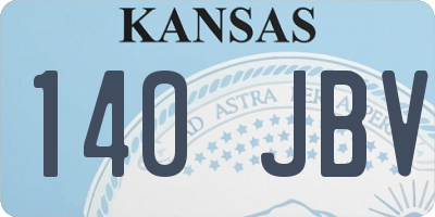 KS license plate 140JBV