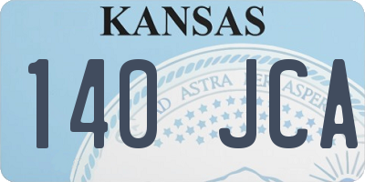 KS license plate 140JCA