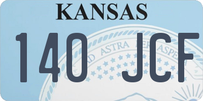 KS license plate 140JCF