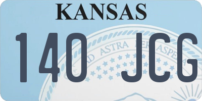 KS license plate 140JCG