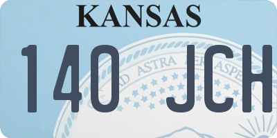 KS license plate 140JCH