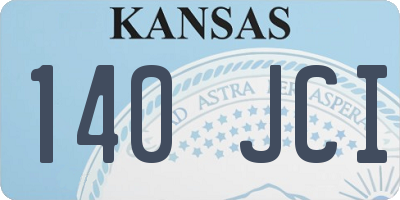 KS license plate 140JCI