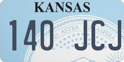 KS license plate 140JCJ