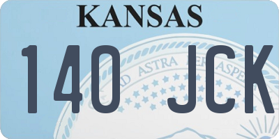 KS license plate 140JCK