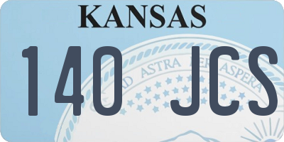 KS license plate 140JCS