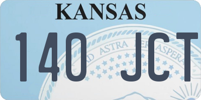 KS license plate 140JCT