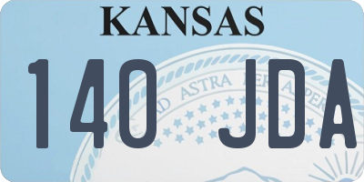 KS license plate 140JDA