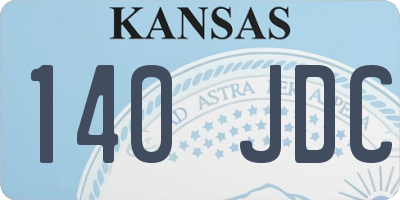 KS license plate 140JDC
