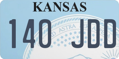 KS license plate 140JDD
