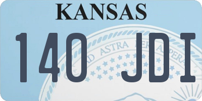 KS license plate 140JDI