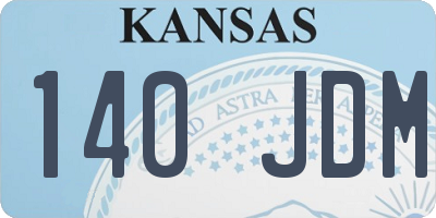 KS license plate 140JDM