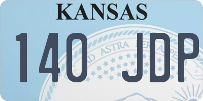 KS license plate 140JDP