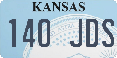 KS license plate 140JDS